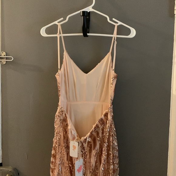 Nwt l’atiste by Amy sequin maxi backless mermaid fairy prom evening dress - Picture 3 of 5